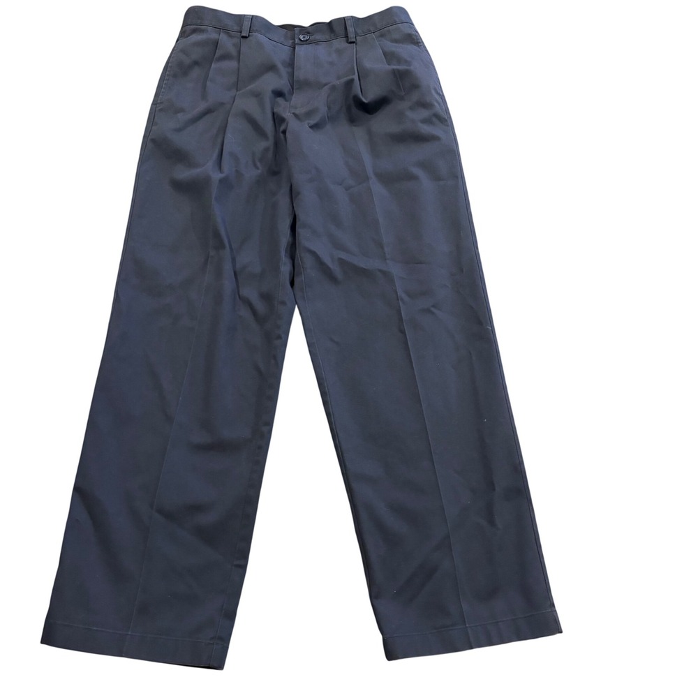 L.L. Bean Natural Fit Men's 34x32 Navy Blue Dress Pants Casual Chinos